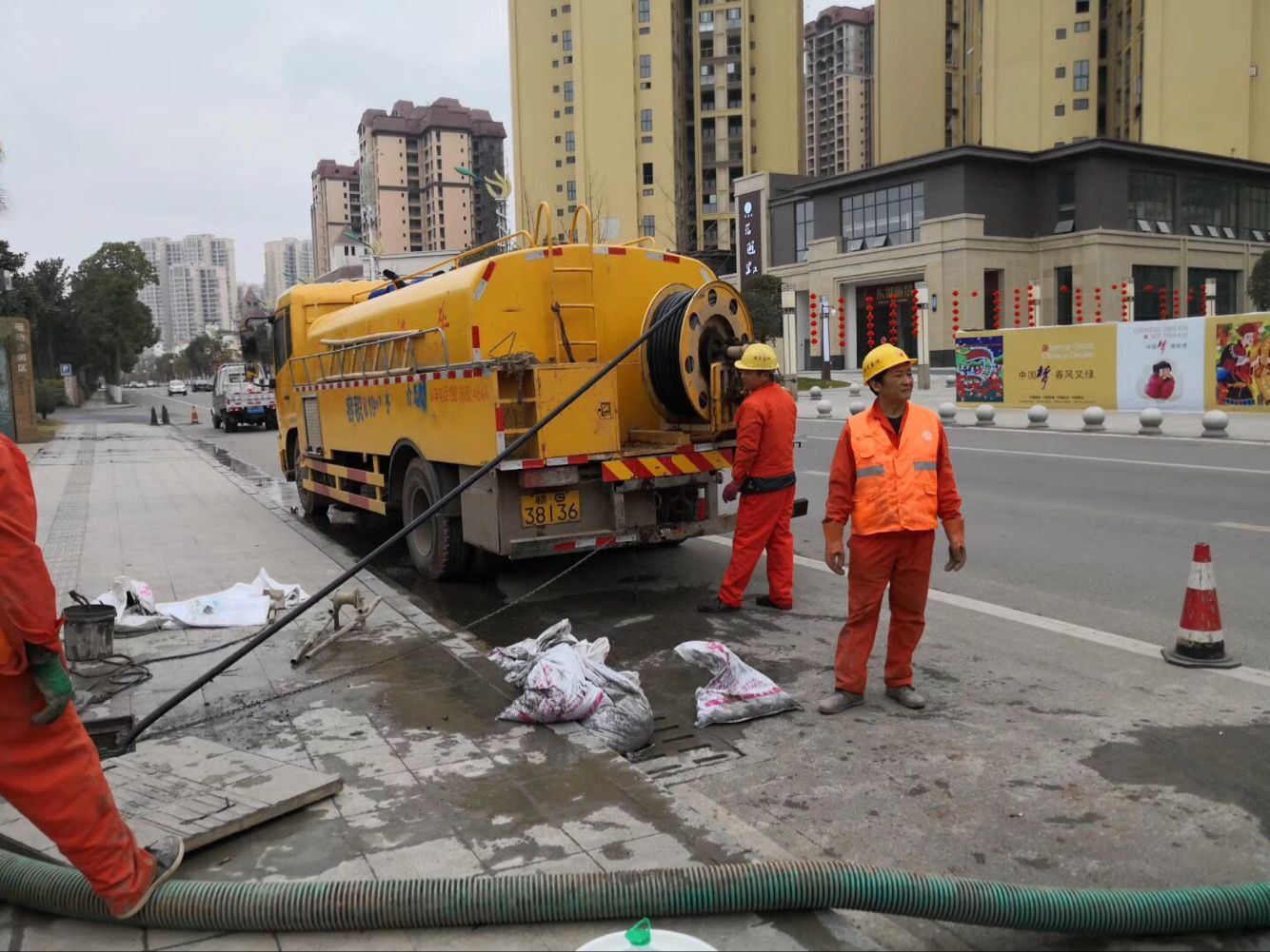 石壁镇排污管道清淤-管道清洗